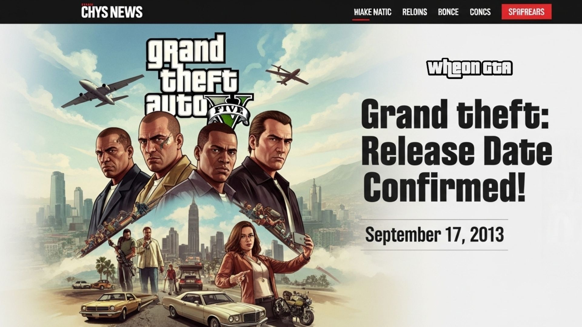 When Does the Grand Theft Auto 5 Come Out
